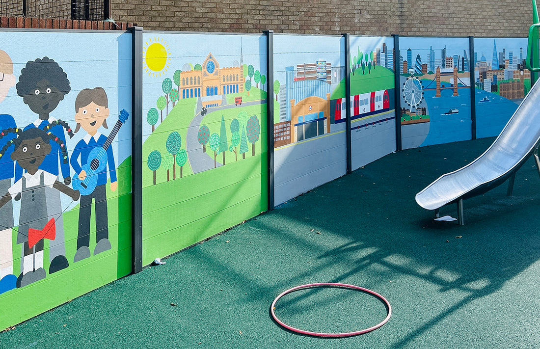 Spreading colourful joy in an urban playground